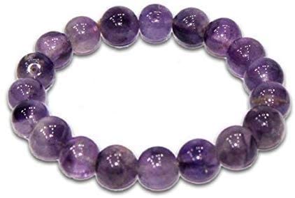 Divinity Crystals Amethyst Gemstone Bracelet for Reiki Healing and Chakra Balance - 8mm Round Beads Default Title